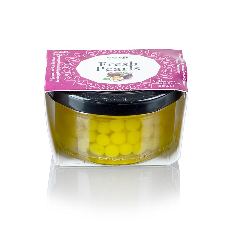 Fruktkaviar "Passionsfrukt/Maracuja", pärlstorlek 6-8 mm, sfärer, 55 g