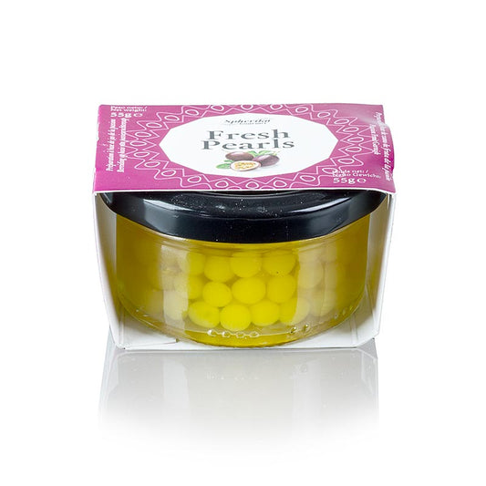 Fruktkaviar "Passionsfrukt/Maracuja", pärlstorlek 6-8 mm, sfärer, 55 g