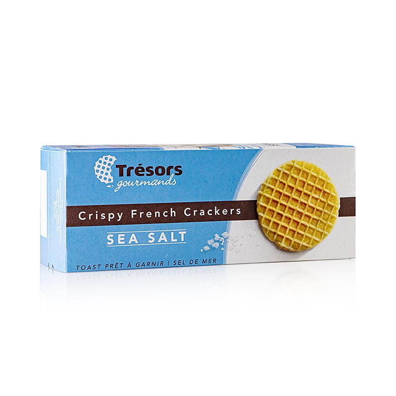Barsnack Tresors – Krispiga franska mini-våffelkex med havssalt, 95 g