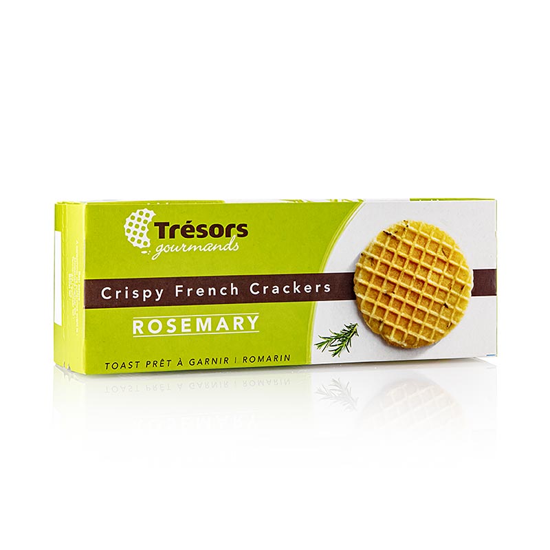 Barsnack Tresors – Krispiga franska mini-våffelkex med rosmarin, 95 g