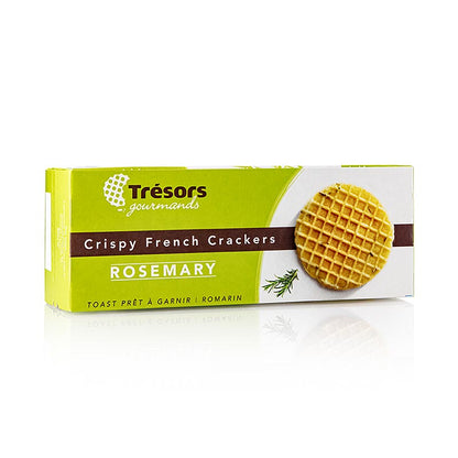 Barsnack Tresors – Krispiga franska mini-våffelkex med rosmarin, 95 g