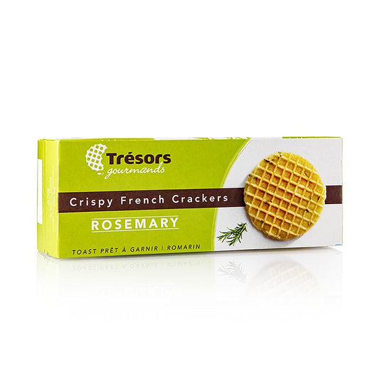 Barsnack Tresors – Krispiga franska mini-våffelkex med rosmarin, 95 g