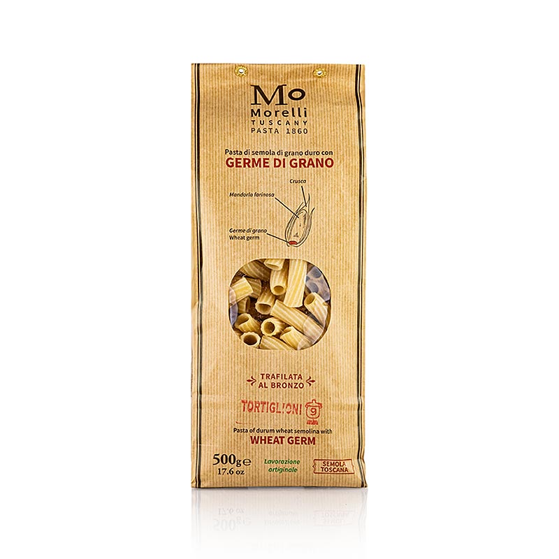 Morelli 1860 Tortiglioni, Germe di Grano, med vetegroddar, 500 g