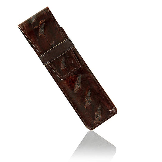 Non-food-artiklar – pennfodral, stör-/nötläder, brunt, 16,5 x 4,5 cm, 1 st
