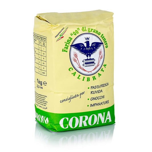 Pastamjöl, Tipo "00", Farina Calibrata, för grov pasta och gnocchi, Corona, 1 kg