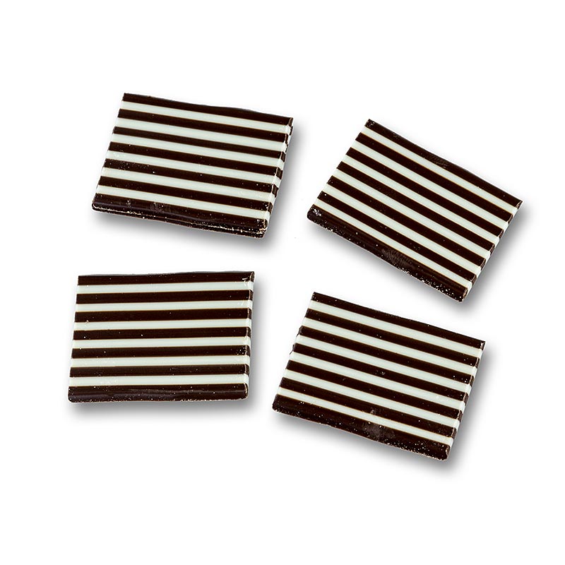 Dekorationsplattor "Domino rektangel" vit/mörk choklad randig, 32x49 mm, 1,2 kg
