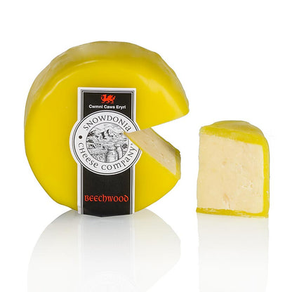 Snowdonia – Beechwood Smoked, rökt cheddarost, gult vax, 200 g