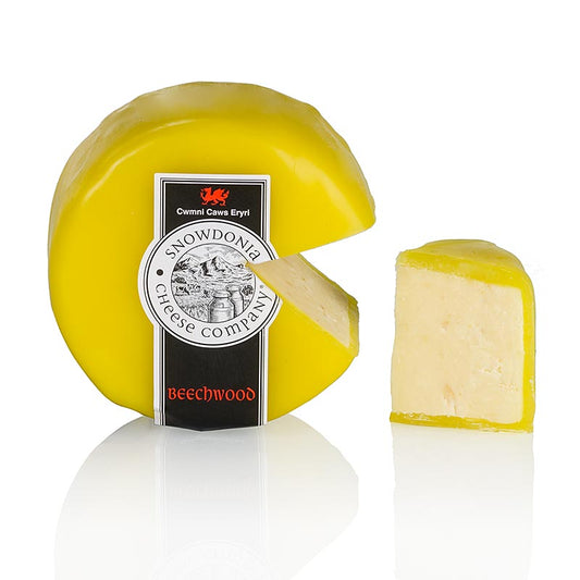 Snowdonia – Beechwood Smoked, rökt cheddarost, gult vax, 200 g