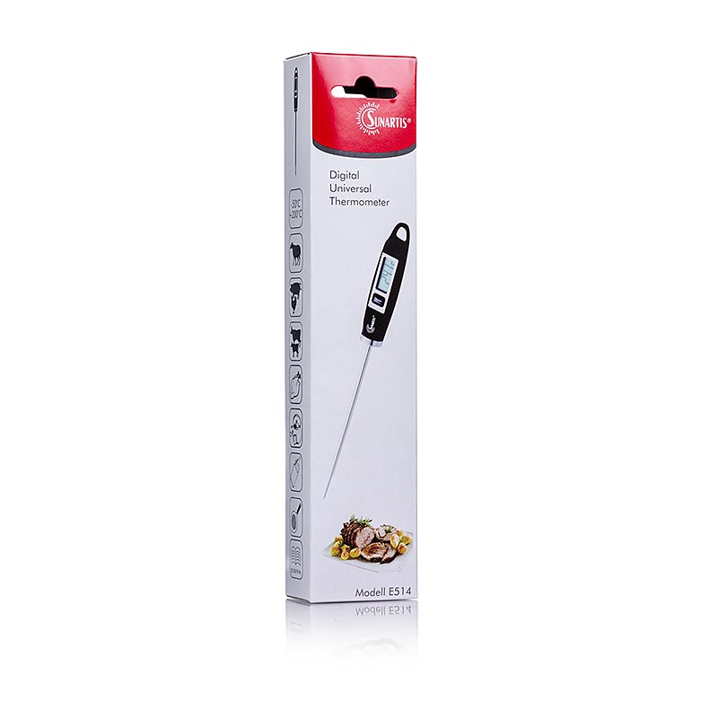 Digital hushållstermometer, med stickprob, E514, -40 °C till +200 °C, 1 st