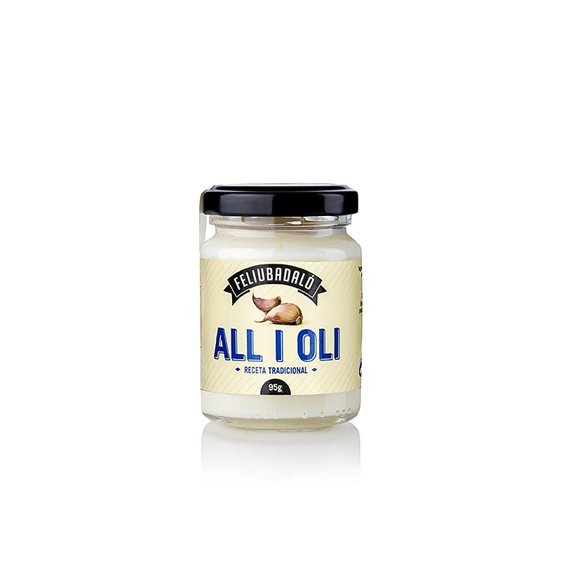 Allioli – vitlökskräm, med vegetabilisk olja, Feliubadalo, 95 g