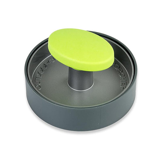 Outdoorchef-tillbehör – burgarpress, 3-delad, Ø12 cm, 1 st