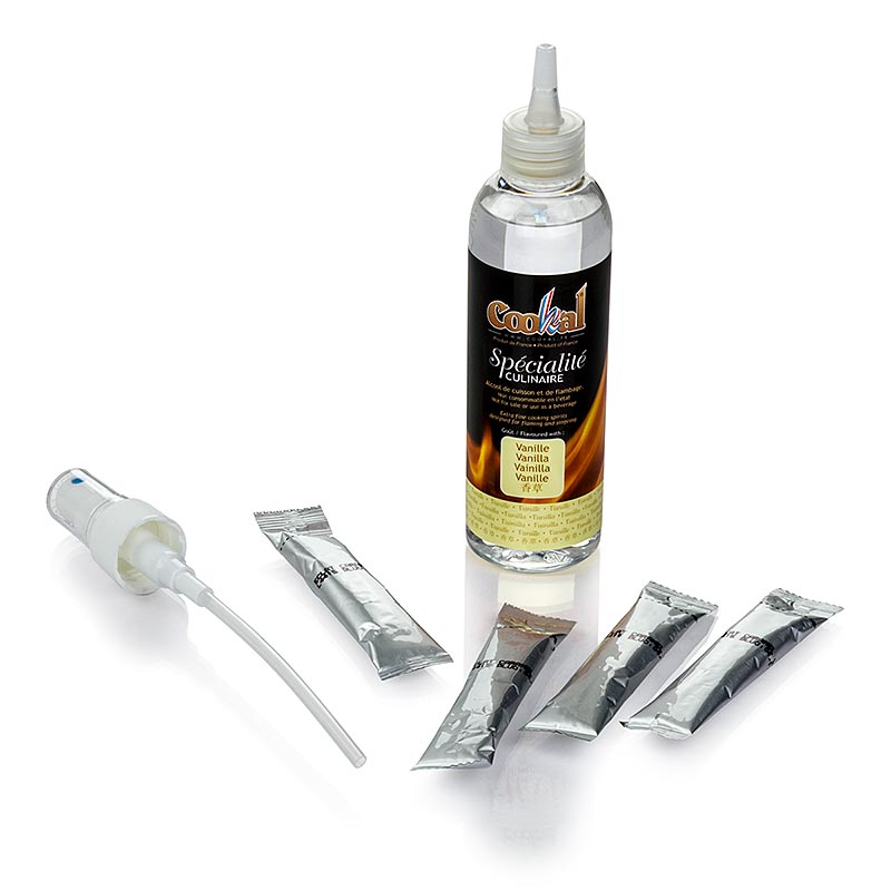 Cookal Crème brûlée-set vanilj, karamellisera med flamberingsessens, 50 portioner, 51 d
