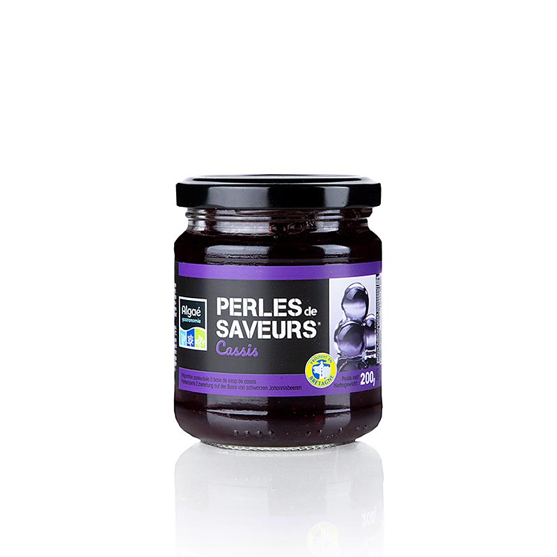 Fruktkaviar "Cassis", pärlstorlek 5 mm, sfärer, Les Perles, 200 g
