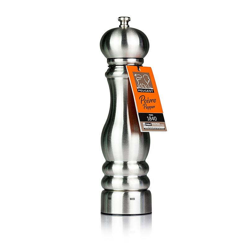 Peugeot pepparkvarn PARIS U´SELECT, 22 cm hög, justerbar, rostfritt stål, 1 st