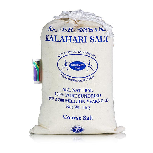 Silver Crystal-salt från Kalahari, grovt, 1 kg