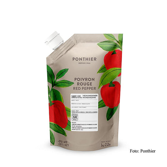 Puré – röd paprika, 100 % grönsaker, osötad, 1 kg