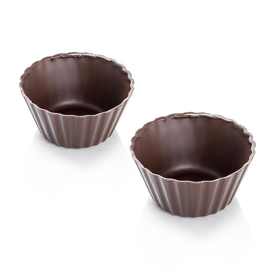 Chokladform – ”Victorias”, mörk choklad, ø 40–65 mm, 30 mm hög, 904 g, 84 st