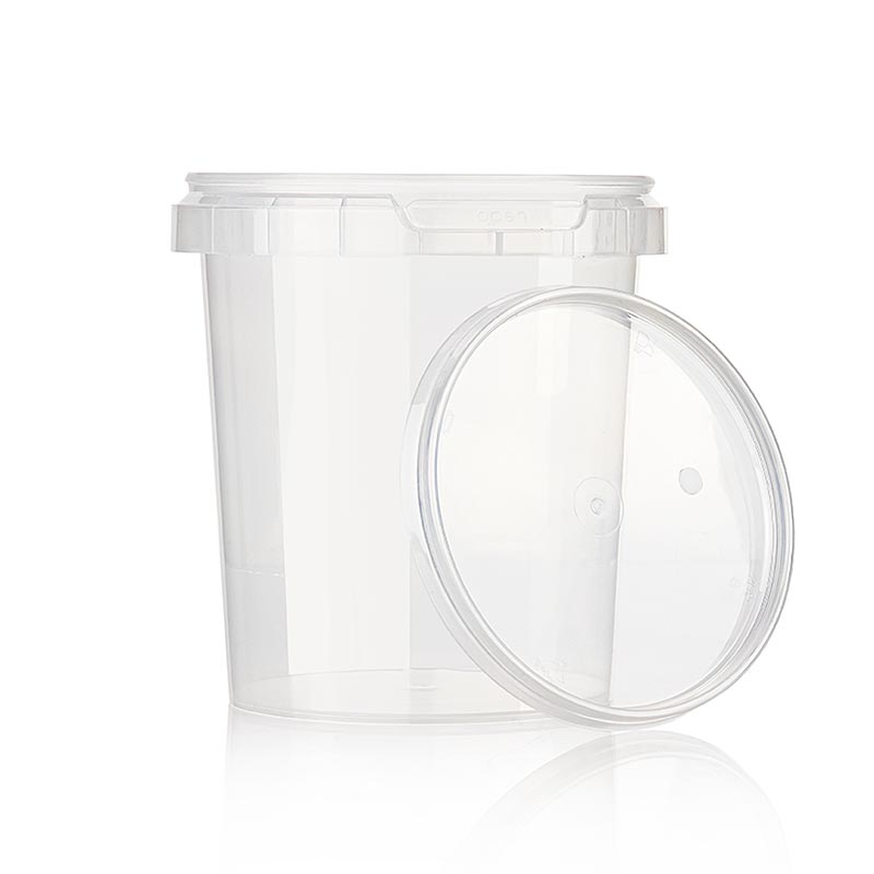 Plastburk "Circlecup", rund, med lock, ø 133x130 mm, 1200 ml, 1 st