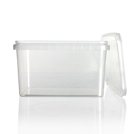 Plastburk "RectAcup", rektangulär, med lock, 191x128x106 mm, 1800 ml, 1 st