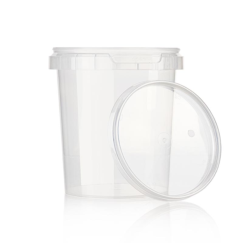 Plastburk "Circlecup", rund, med lock, ø 117x128 mm, 870 ml, 1 st