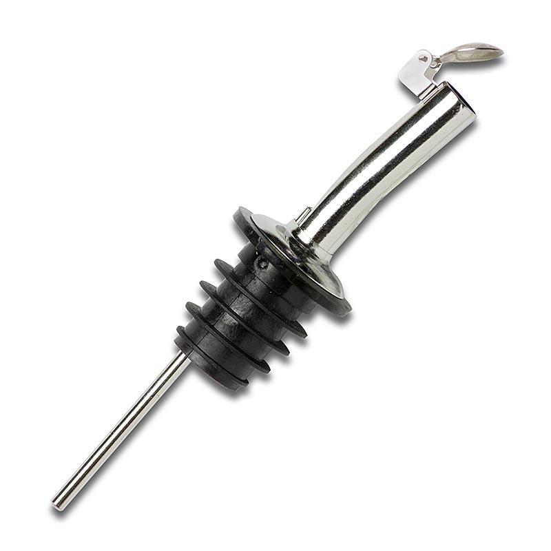 Flaskutlopp med klaff, 12 cm lång, 8 mm diameter, 1 st