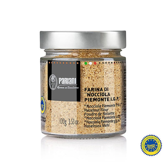 Hasselnötsgryn (hasselnötsmjöl), 100 % piemontesiska hasselnötter g.g.A., Parian, 100 g