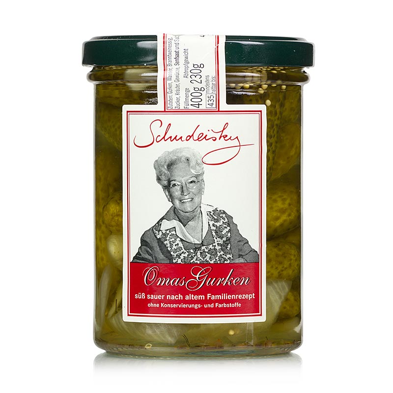 Omas Gurken, sötsur inlagda, Schudeisky, 400 g