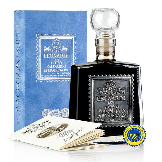 Leonardi – Aceto Balsamico di Modena IGP/g.g.A., Velluto Blu, 6 år, 250 ml