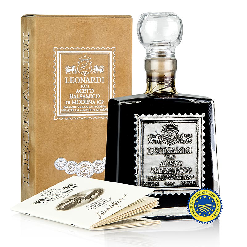 Leonardi – Aceto Balsamico di Modena IGP/g.g.A., Velluto Ocra, 10 år, 250 ml