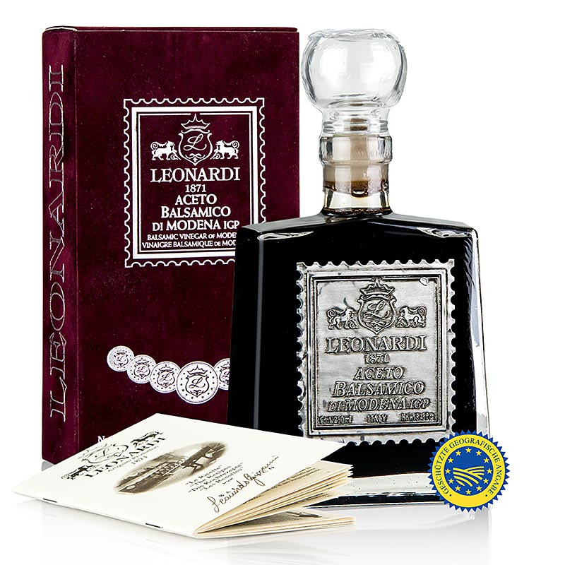 Leonardi – Aceto Balsamico di Modena IGP/g.g.A., Velluto Bordeaux, 15 år, 250 ml