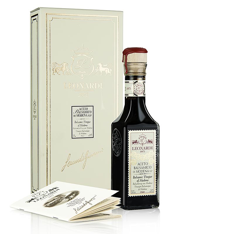 Leonardi - Aceto Balsamico di Modena IGP/g.g.A., Francobollo, 15 år, 250 ml