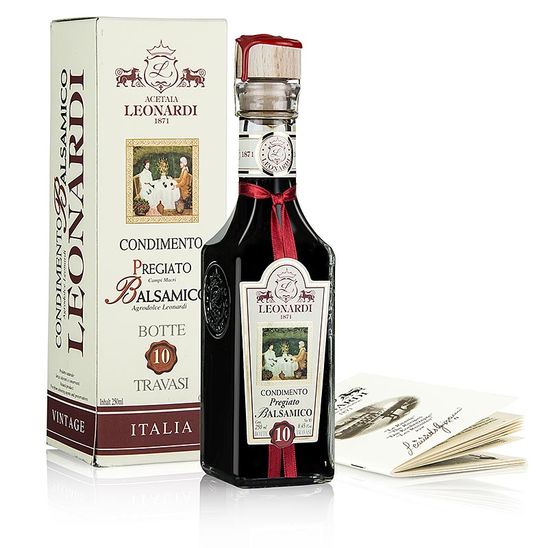 Leonardi - Condimento Balsamico, Pregiato, 10 år, 250 ml