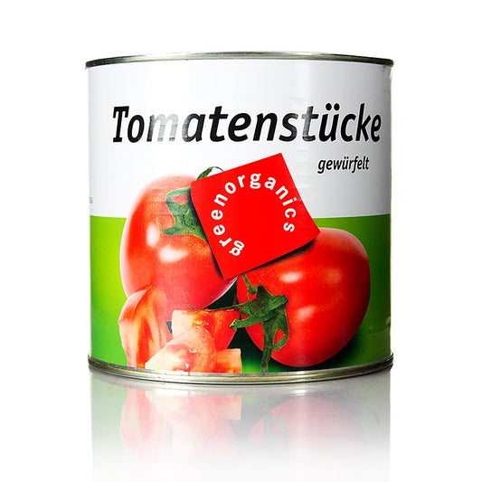 Tomater i bitar, Green Organic, ekologiska, 2,55 kg