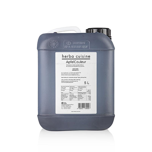 Herbacuisine ApfelCouleur äppelextrakt, flytande, osötad & intensiv karamellsmak, 5 l
