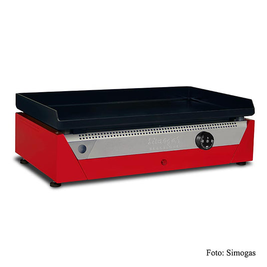 Plancha-grill, elektrisk, Rainbow Red, grillyta 51x30 cm, 2,4 kW, 1 st