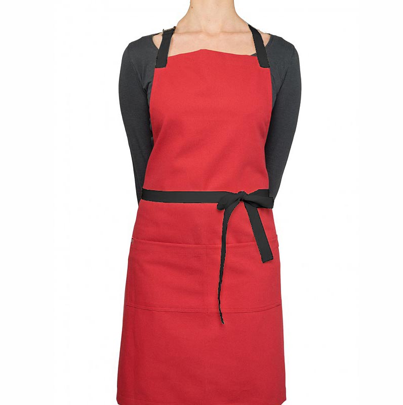 Förkläde Red & Noir (rött/svart), 86 cm, fairtrade, Kaya & Kato, 1 st