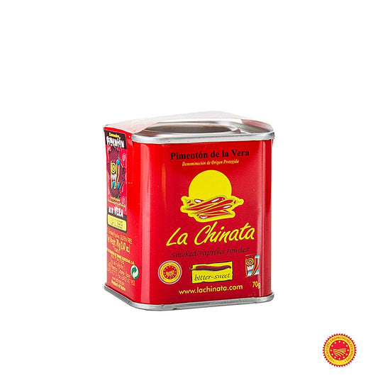 Paprikapulver – Pimentón de la Vera DOP/g.U., rökt, bittersöt, La Chinata, 70 g