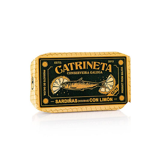 Sardiner, hela, i olivolja och citron, sardina ao limón, 115 g
