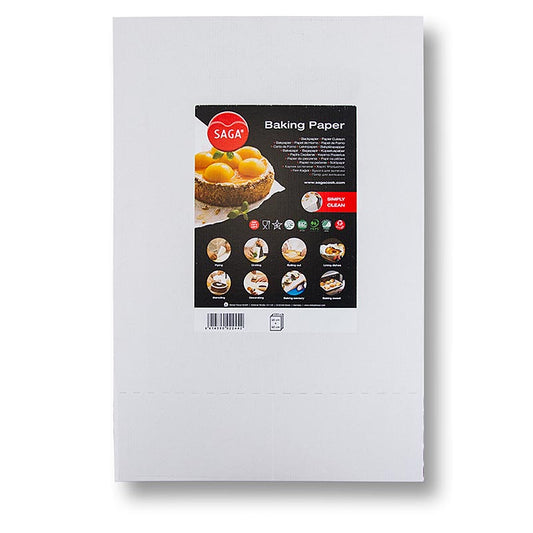 Saga bakplåtspapper, skuret i 40 x 60 cm, i dispenser, 500 ark