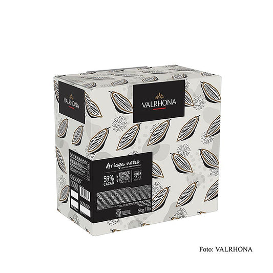 Valrhona Ariaga Noire, mörk couverture, callets, 59 % kakao, 5 kg