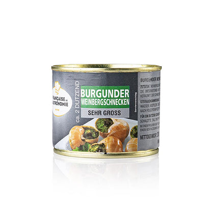 Vingårdssniglar, mycket stora, 2 dussin, Francaise de Gastronomie, 200 g