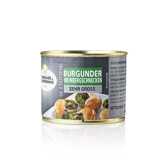 Vingårdssniglar, mycket stora, 2 dussin, Francaise de Gastronomie, 200 g