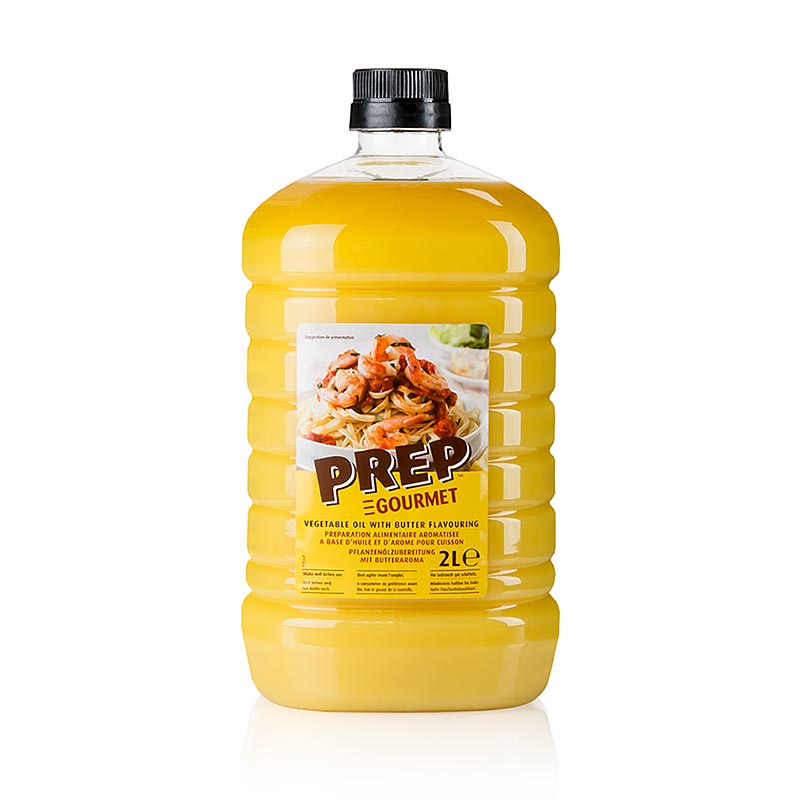 Prep Gourmet, vegetabilisk olja med smörarom, 2 l