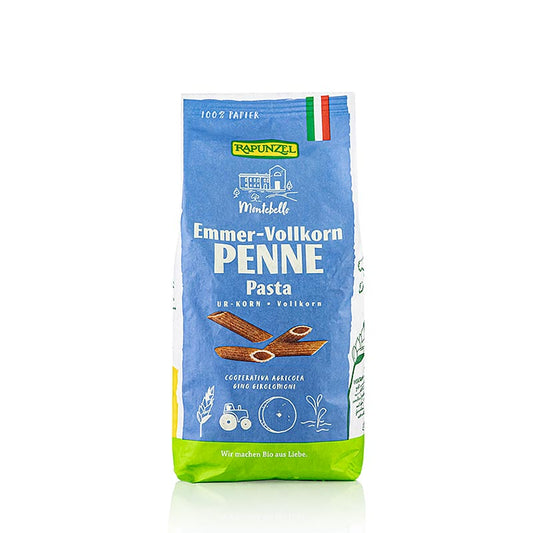 Rapunzel, emmerpasta – penne, fullkorn, ekologisk, 500 g