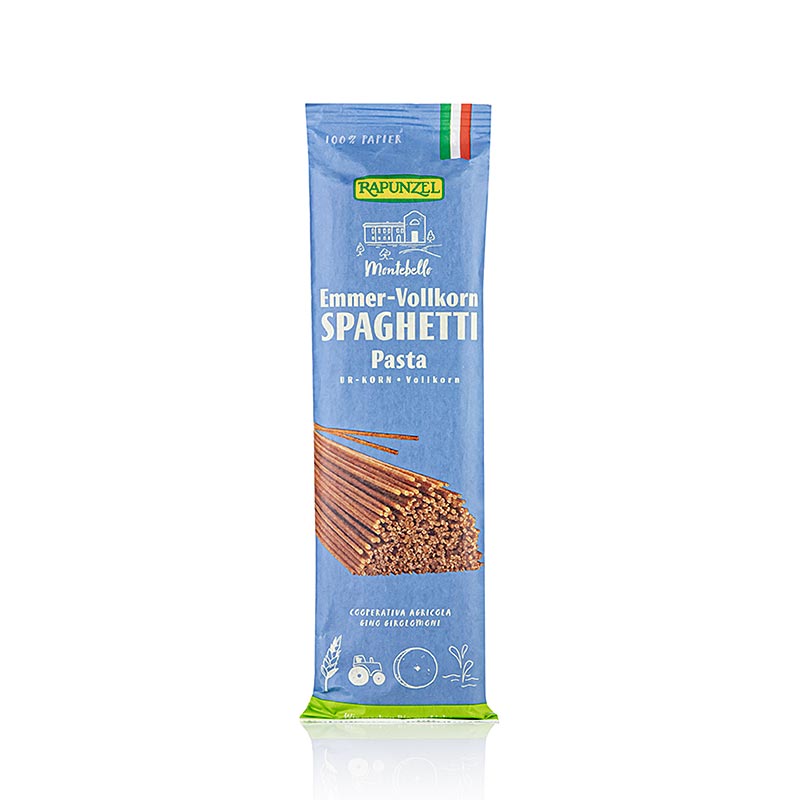 Rapunzel, emmerpasta – spaghetti, fullkorn, ekologisk, 500 g