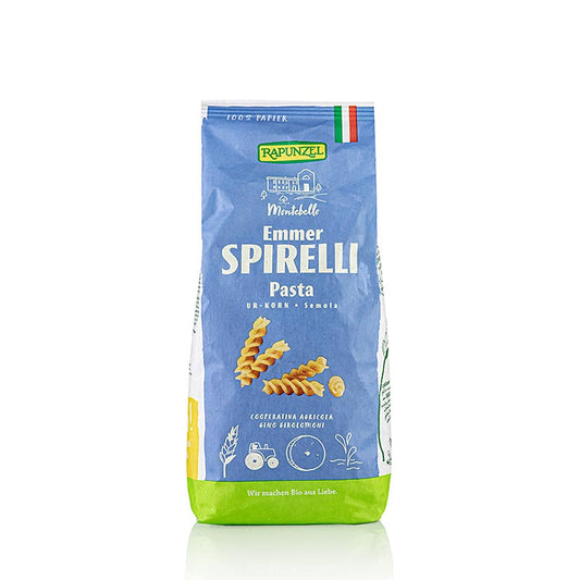 Rapunzel, emmerpasta – spirelli, semola, ekologisk, 500 g