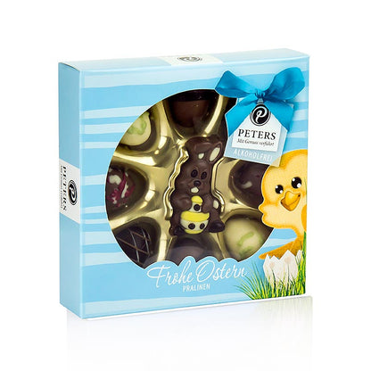 Påskpraliner "Glad påsk" + relieffigur, alkoholfri, Peters, 110 g