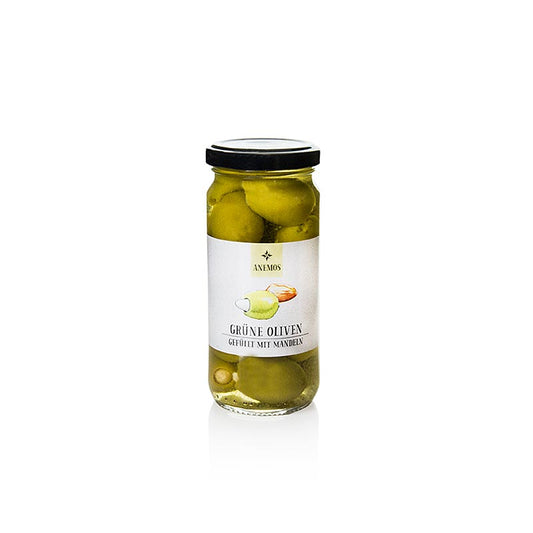 Gröna oliver, urkärnade, med mandel, ANEMOS, 227 g