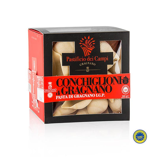 Pastificio dei Campi - No.57 Conchiglioni, stora snäckor, Pasta di Gragnano, IGP