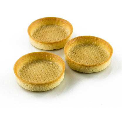 Dessert-tarteletter – Filigrano, runda, ø 8,3 cm, H 2 cm, mördeg, 55 st